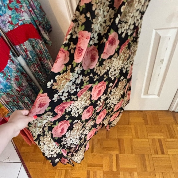 American Vintage Black  Floral Maxi Dress so pretty y2k - Picture 3 of 9